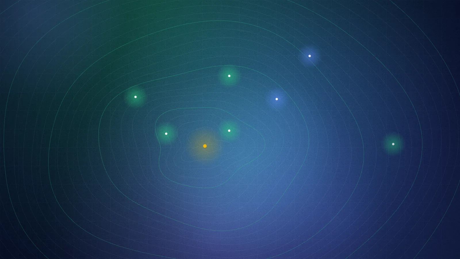 Abstract art: a soft gradient field with contour lines and a few bright points